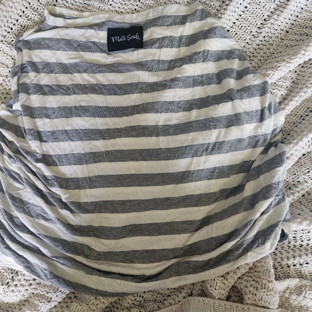 MilkSnob Nursing & Car Seat Cover Heather Stripe